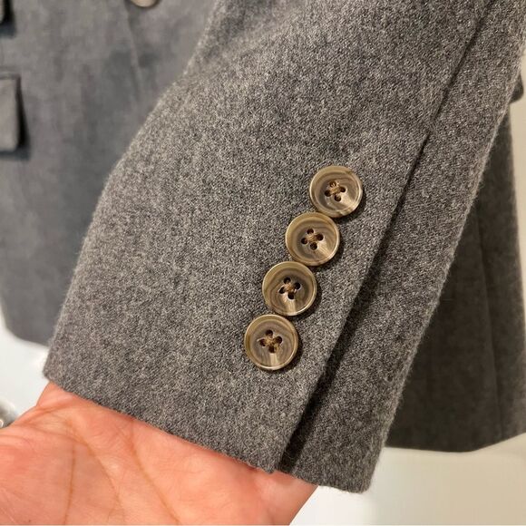 Polo Ralph Lauren Women's Gray One- Button Blazer with Pockets 100% Wool Sz.10 - Picture 5 of 10